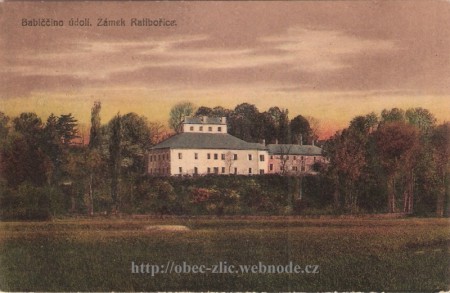 Ratibořice - zámek. Posláno r. 1921.
